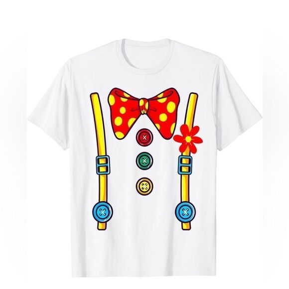 Halloween Bundle Clown Circus T-shirt's, Pom Pom headband and Derby Hat - Picture 5 of 9